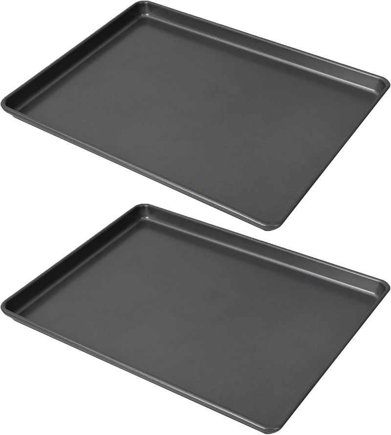BLISI 16" x 12" Half Sheet Pans (2 Pack), Heavy-Duty Nonstick Carbon Steel Baking Sheets for Oven, Cookie Sheet Tray, Roasting Pan, Kitchen Bakeware - Image 1